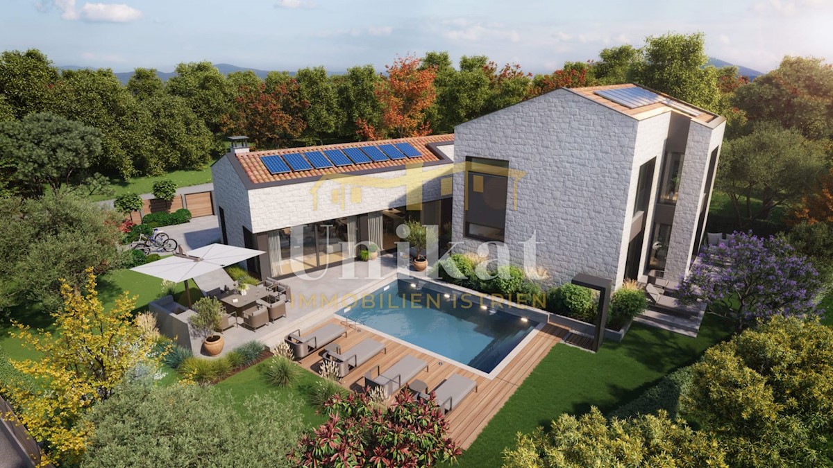 Moderner Neubau mit Pool nahe Porec